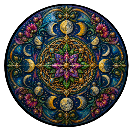 Moon cycles mandala