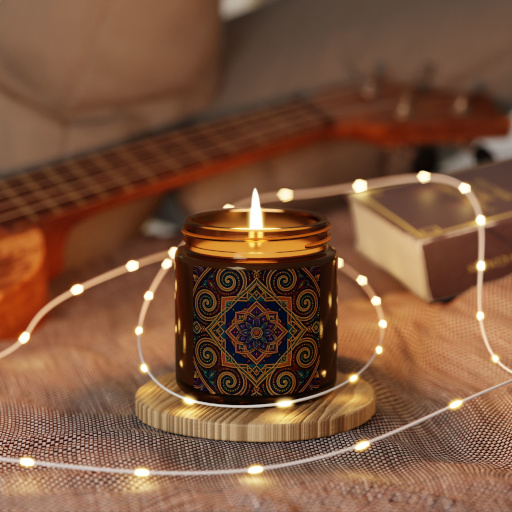 Spicy browns mandal candle